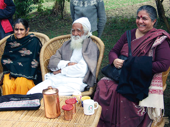 Dr. Vandana Shiva has worked closely with the Chipko movement and with Sundarlal Bahuguna. Their belief that â€œEcology is permanent economy