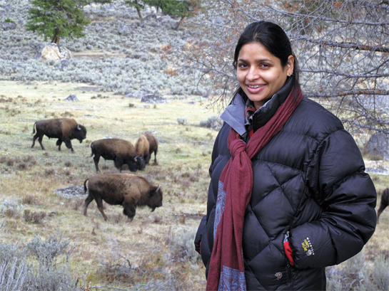 A few months before her diagnosis - Archana Bali at the Yellowstone National Park in U.S.A.
