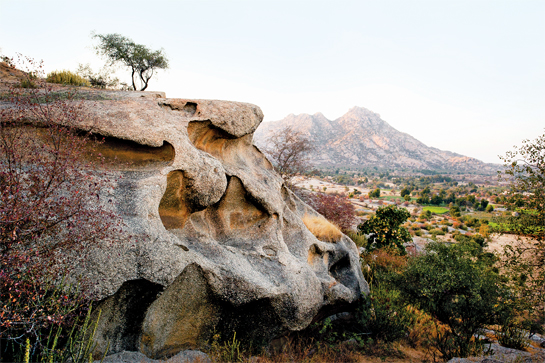 A frequent haunt that provides hideaways for the leopards, the Jawai hills according to geologists are in the region of 850 million years old. Chemical weathering below the earths surface has resulted in bizarre hollows and cutaways - formations known as flare structures. A frequent haunt that provides hideaways for the leopards, the Jawai hills according to geologists are in the region of 850 million years old. Chemical weathering below the earths surface has resulted in bizarre hollows and cutaways - formations known as flare structures.