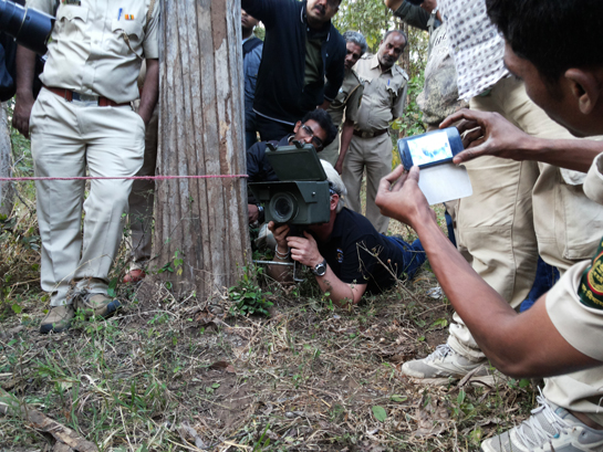 Forest Department officials were trained by National Geographic photographer Steve Winter during the Pench Tiger Reserve-Sanctuary Asia Camera Trapping Workshop in December 2013.